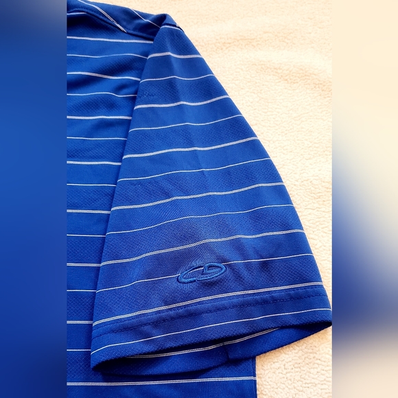 Champion Golf Polo in Blue Stripes, Mens Size M - Picture 3 of 5